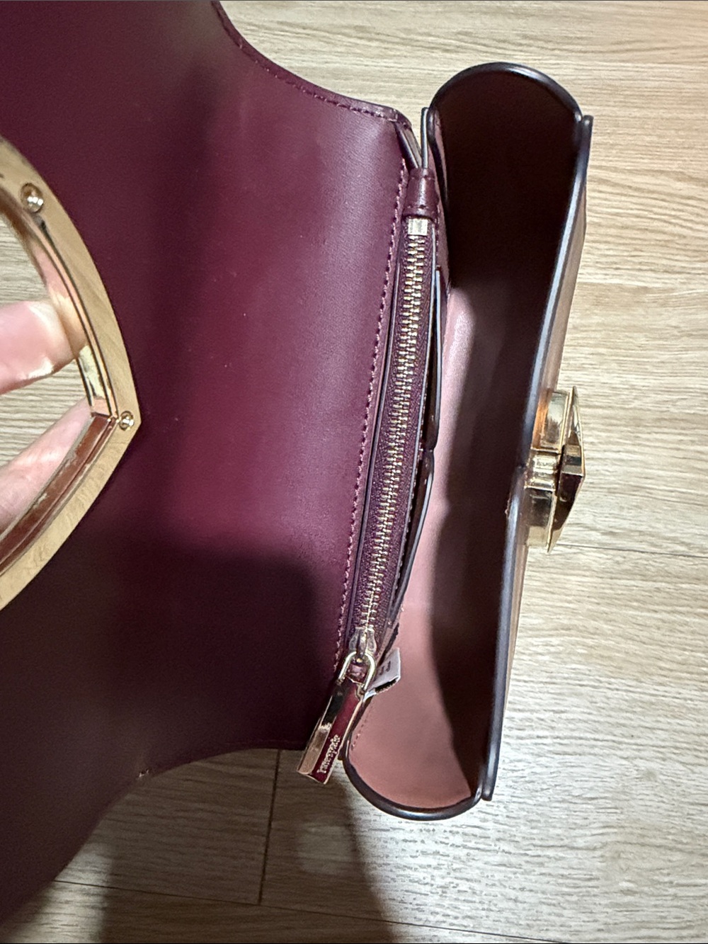 Kate Spade Metallic Runway/Collectible Silver, Rose Gold Heart-Accent Crossbody - Picture 13 of 15